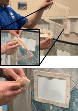 gasket installation on an above ground skimmer-1