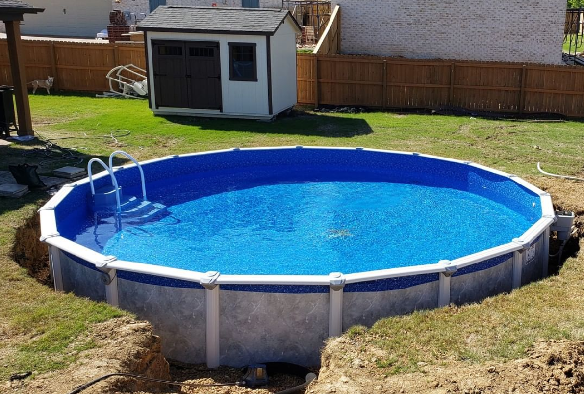 How To Put An Above Ground Pool On A Hill, Pool Half In Ground