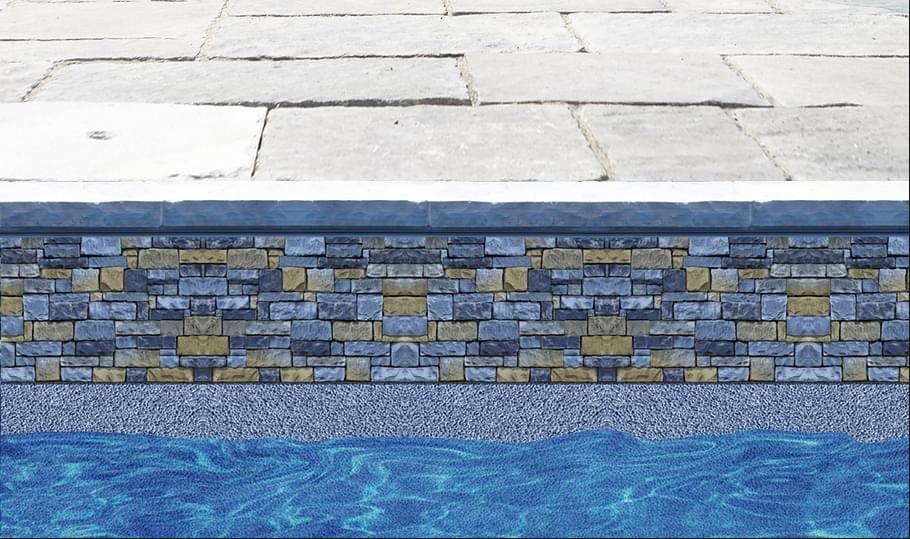 Inground pool liner, estate gunite pattern