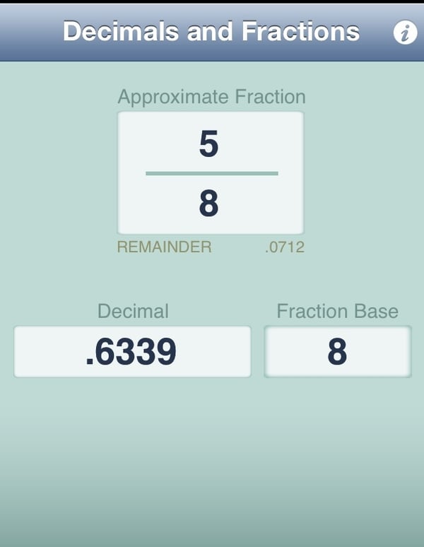 Decimals and Fractions