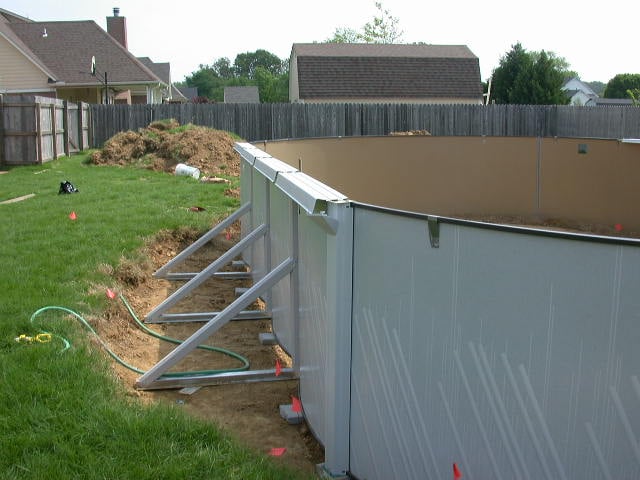 Oval Deep End Swim Area Above Ground Pool 