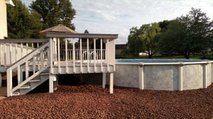 Semi Inground Pool and Deck