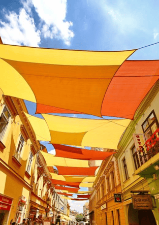 Yellow-Orange Shade Sail