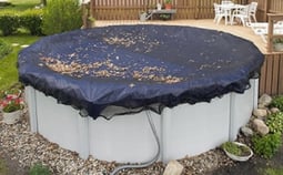 leaf-net cover for above ground swimming pools