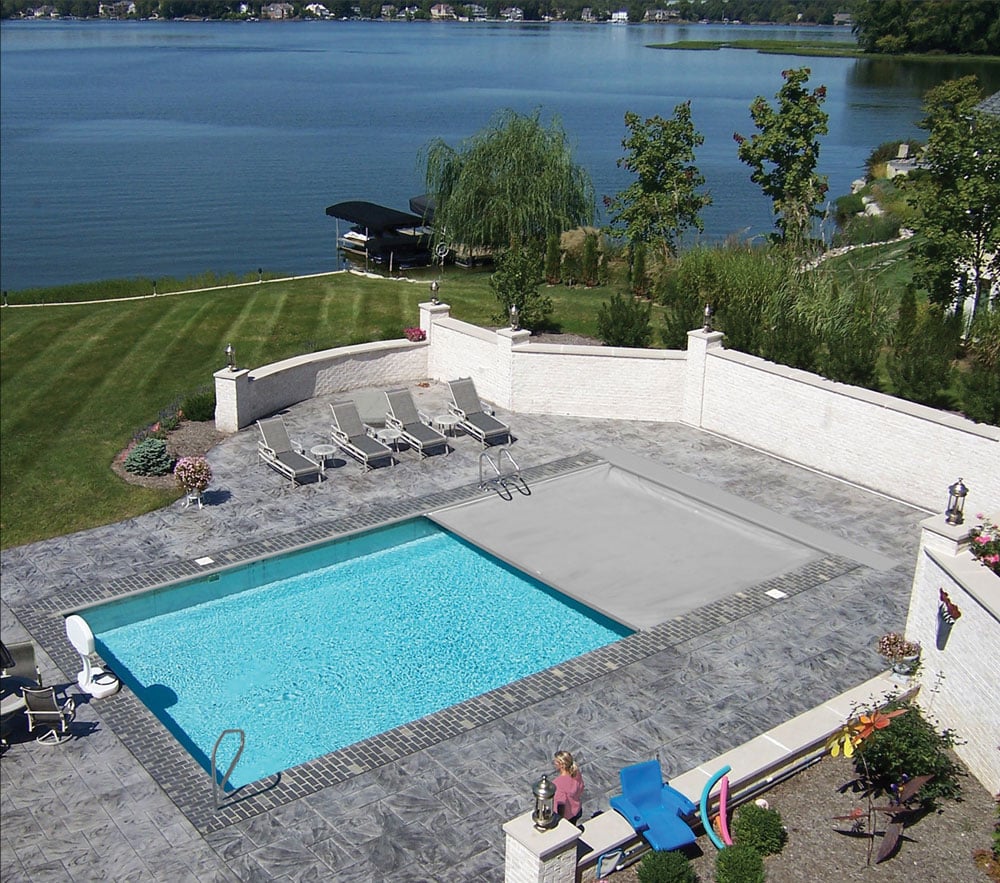 automatic pool cover sliders
