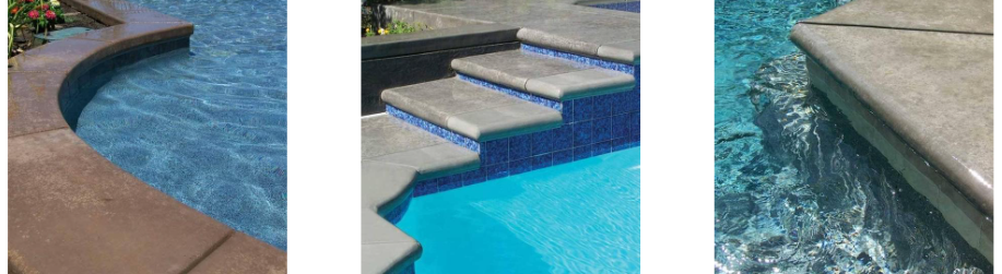 swimming pool concrete coping examples